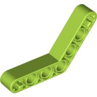 Lego Technic Beam 1 x 7 Bent (4 - 4) Thick / Lime