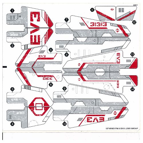 Lego Sticker Sheet for Set 31313-1 / [No Color/Any Color]