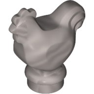 Lego Animal, Chicken [Plain] / Flat Silver