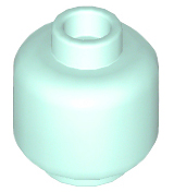 Lego Minifigure, Head (Plain) / Light Aqua