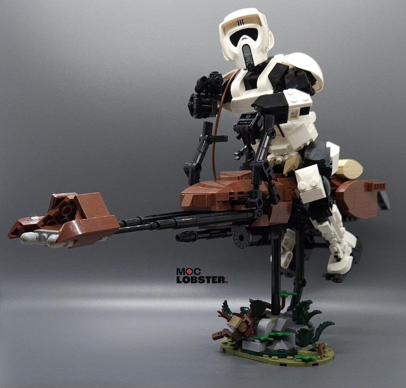 Lego Scout Trooper and 74-Z Bike