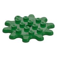Lego Plate Special 4 x 4 Splat Gear, 10 Teeth / Green