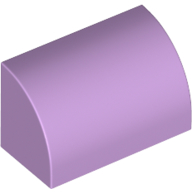 Lego Brick Curved 1 x 2 x 1 No Studs / Lavender