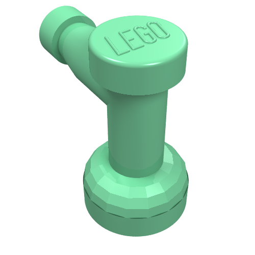 Lego Tap 1 x 1 with Hole in Spout / Medium Green