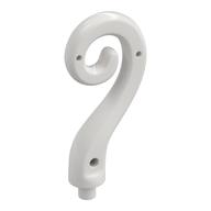 Lego Animal Body Part / Plant, Tail / Vine Curled with Bar / White