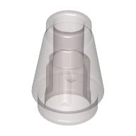 Lego Cone 1 x 1 [Top Groove] / Trans-Brown