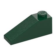 Lego Brick Sloped 33° 3 x 1 / Dark Green