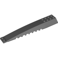 Lego Brick Wedged, Curved 16 x 4 Triple with Inner Ridges / Dark Bluish Gray