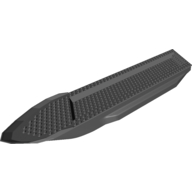 Lego Boat 51 x 12 x 6 with Side Bulges and Dark Bluish Gray Deck [Complete Assembly] / Black