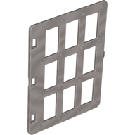 Lego Duplo Door 1 x 4 x 4 with Nine Panes / Pearl Light Gray