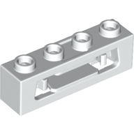 Lego Launcher, Brick Special 1 x 4 with Inside Clips (Disk Shooter) / White