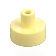 Lego Tile Round 1 x 1 with Hollow Bar / Bright Light Yellow