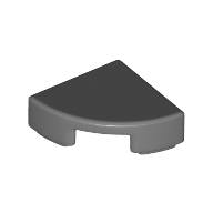 Lego Tile Round 1 x 1 Quarter / Dark Bluish Gray