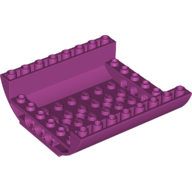 Lego Brick Curved Inverted 8 x 8 x 2 Double / Magenta