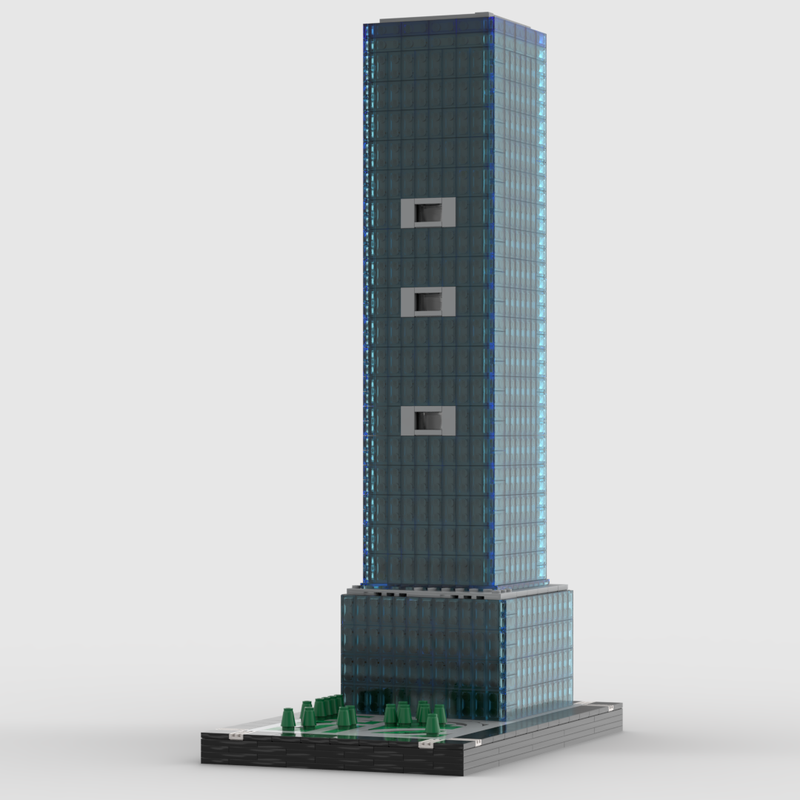Lego 55 Hudson Yards at 1/650th Scale