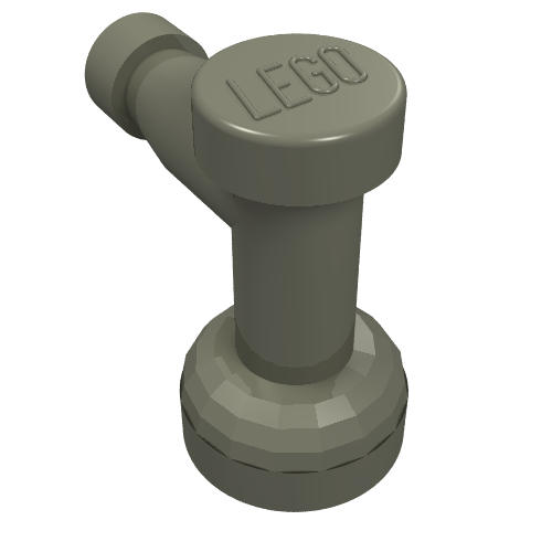 Lego Tap 1 x 1 with Hole in Spout / Dark Gray