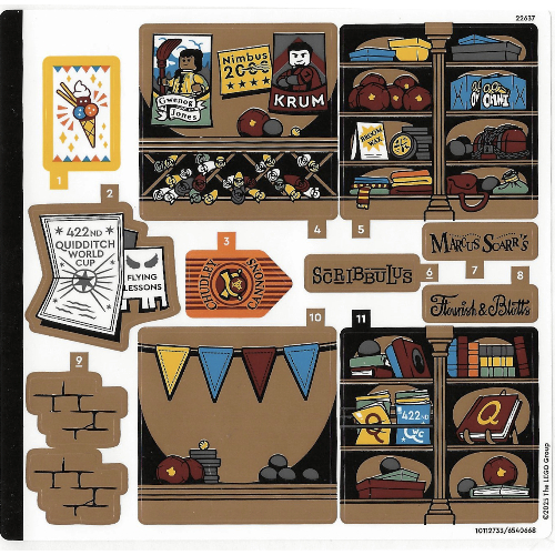 Lego Sticker Sheet 1 for Set 76452-1