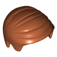 Lego Hair Smooth Combed Sideways / Dark Orange