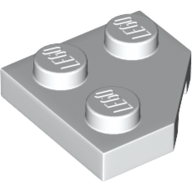 Lego Wedge Plate 2 x 2 Cut Corner / White
