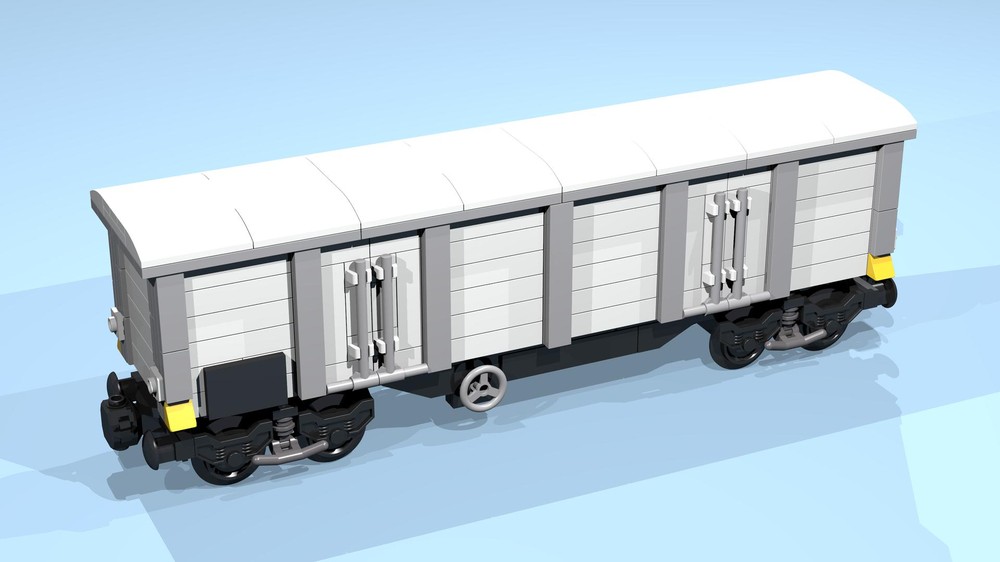 Lego 8-Wheel Box Wagon / Reefer (SNOT, white)