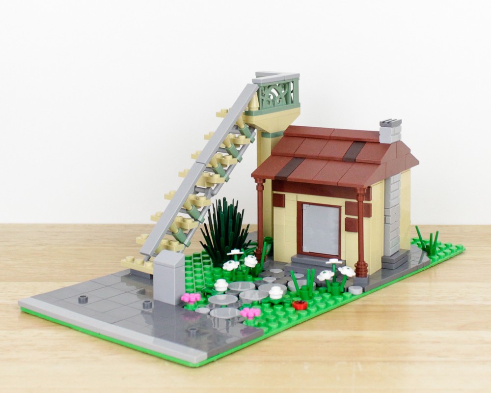 Lego Exterior Stairs & Old Cabin