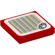 Lego Tile 2 x 2 with Para-Koopa and Barcode Print (Sticker)