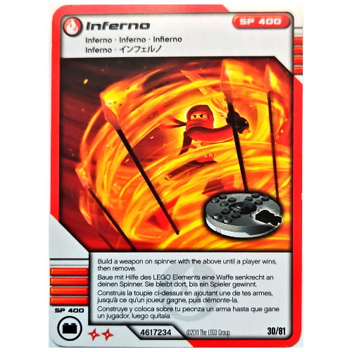Lego Trading Card, Ninjago Deck #1: 30 - Inferno - International Version