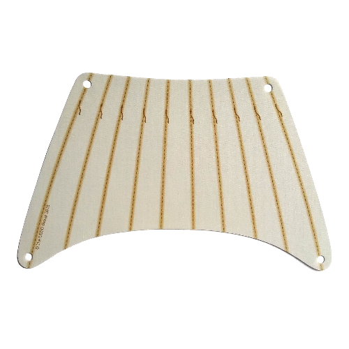 Lego Sail, Rectangle, 27 x 17 with Dark Tan Stitching Print / White
