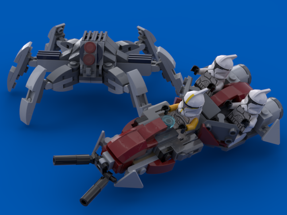 Lego 2x 75372 Crab Droid vs Clone Speeder Alternate Build