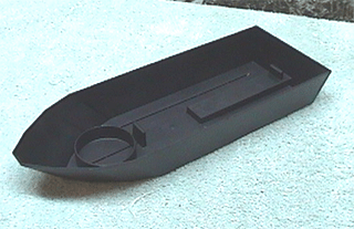 Lego Boat, Hull Unitary 32 x 12 x 4, Base / Black