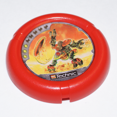 Lego Large Figure Throwing Disk, Torch / Fire, 3 Pips, Torch Throwing Disk Print