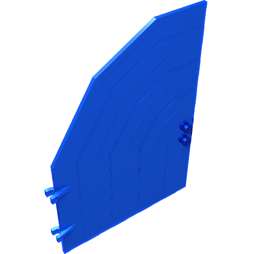 Lego Door 1 x 9 x 11 with Clips / Trans-Dark Blue