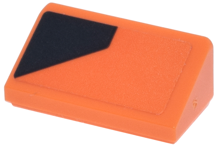 Lego Slope 30 1 x 2 x 2/3 with Black Angled Panel Pattern Model Left Side (Sticker) - Set 77251