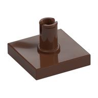 Lego Tile Special 2 x 2 with Top Pin / Brown