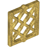 Lego Window Pane Latticed 1 x 2 x 2 / Pearl Gold