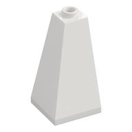 Lego Brick Sloped 75° 2 x 2 x 3 Double Convex / White
