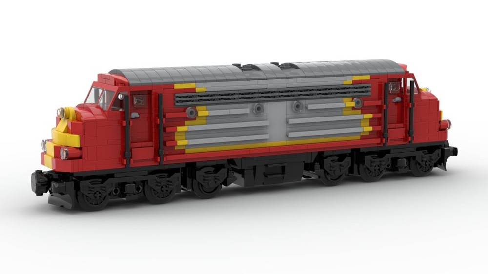 Lego Nohab locomotive from the german private railway STRABAG