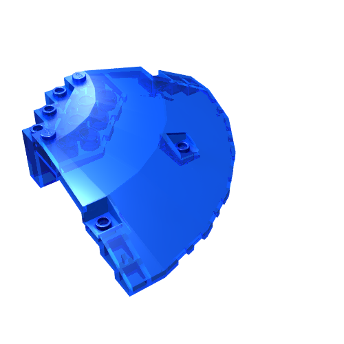 Lego Panel 10 x 10 x 2 1/3 Quarter Saucer Top / Trans-Dark Blue