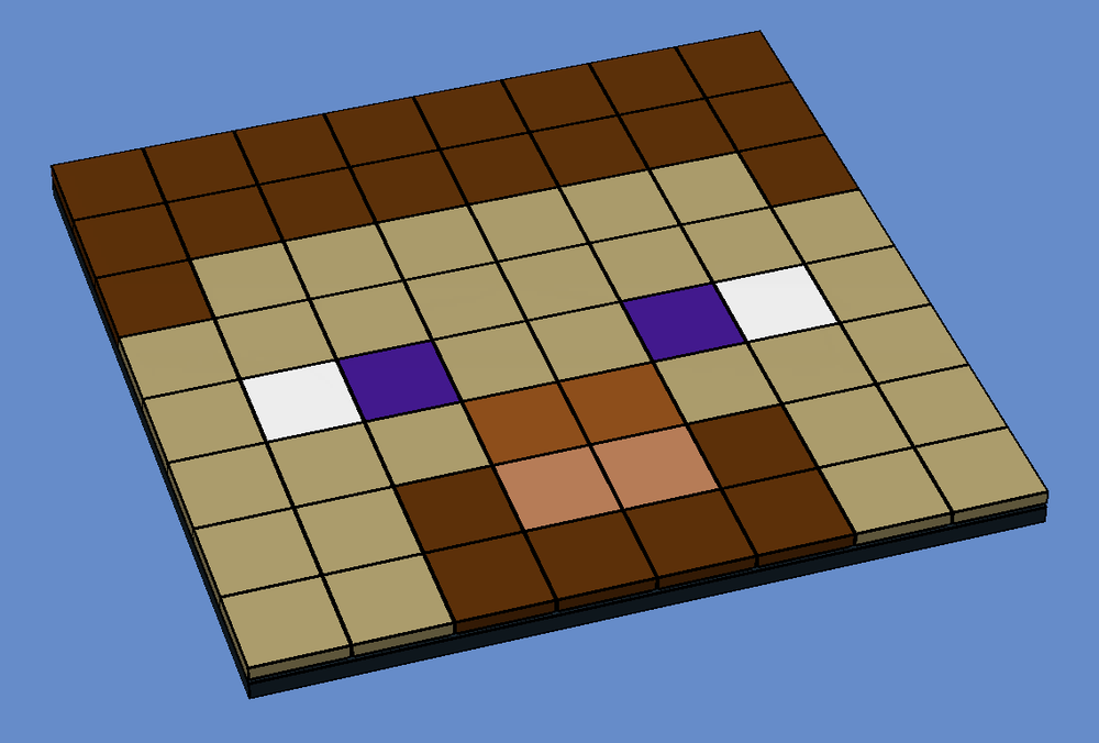 Lego Steve Mosaic 8x8 Cartoon Style