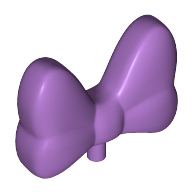 Lego Headwear Accessory Bow Large with Small Pin [Plain] / Medium Lavender