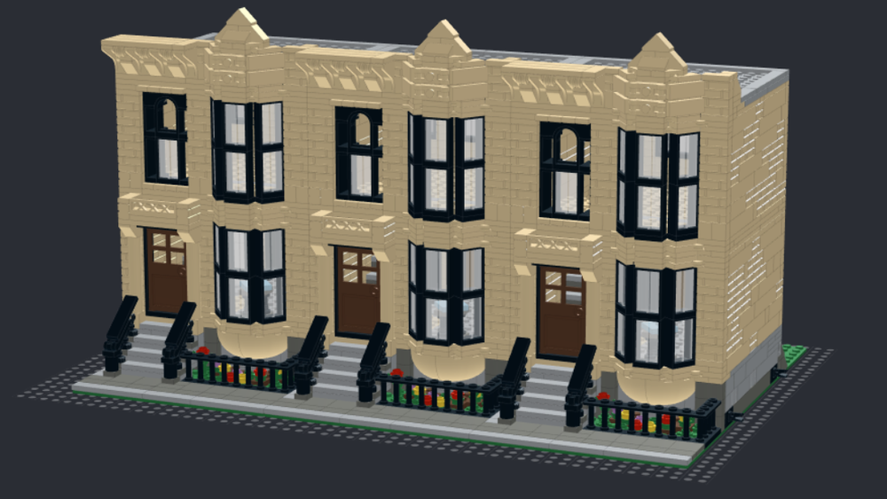 Lego Modular Greystone House
