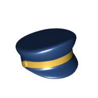 Lego Hat, Captain's Cap, Gold Braid Print / Dark Blue