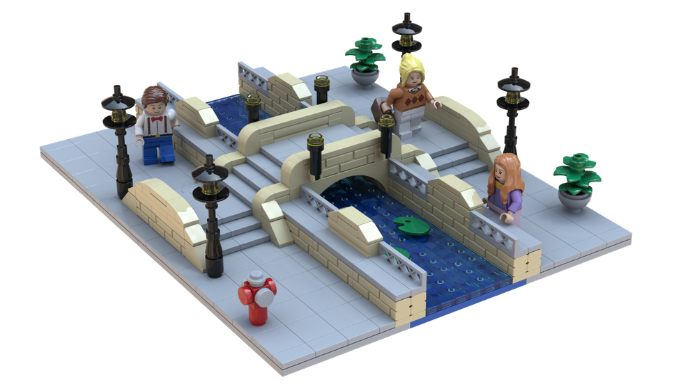 Lego A Small Street with a Water Canal