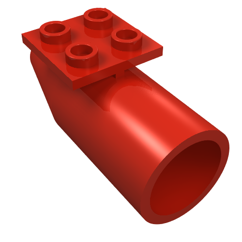 Lego Engine Smooth Large [2 x 2 Thin Top Plate] / Red