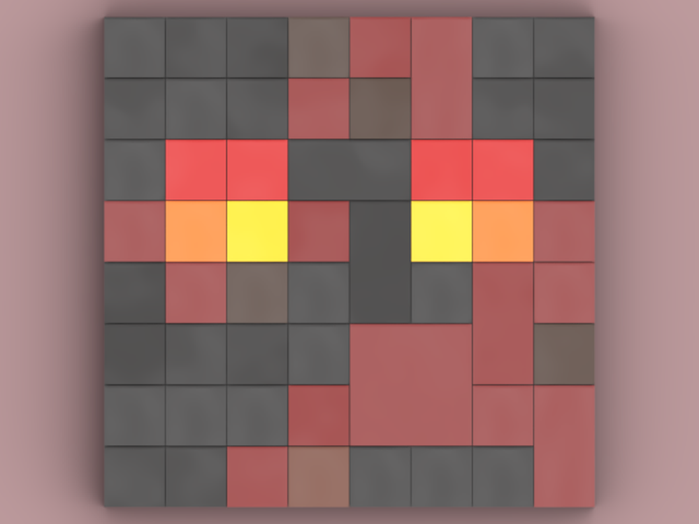 Lego Magma Cube Face