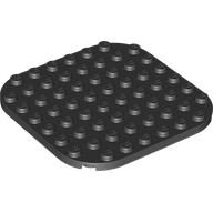 Lego Plate Round Corners 8 x 8 / Black