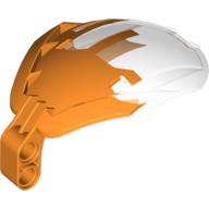 Lego Windscreen Bohrok 4 x 5 x 7 Marbled Trans-Clear Pattern / Orange