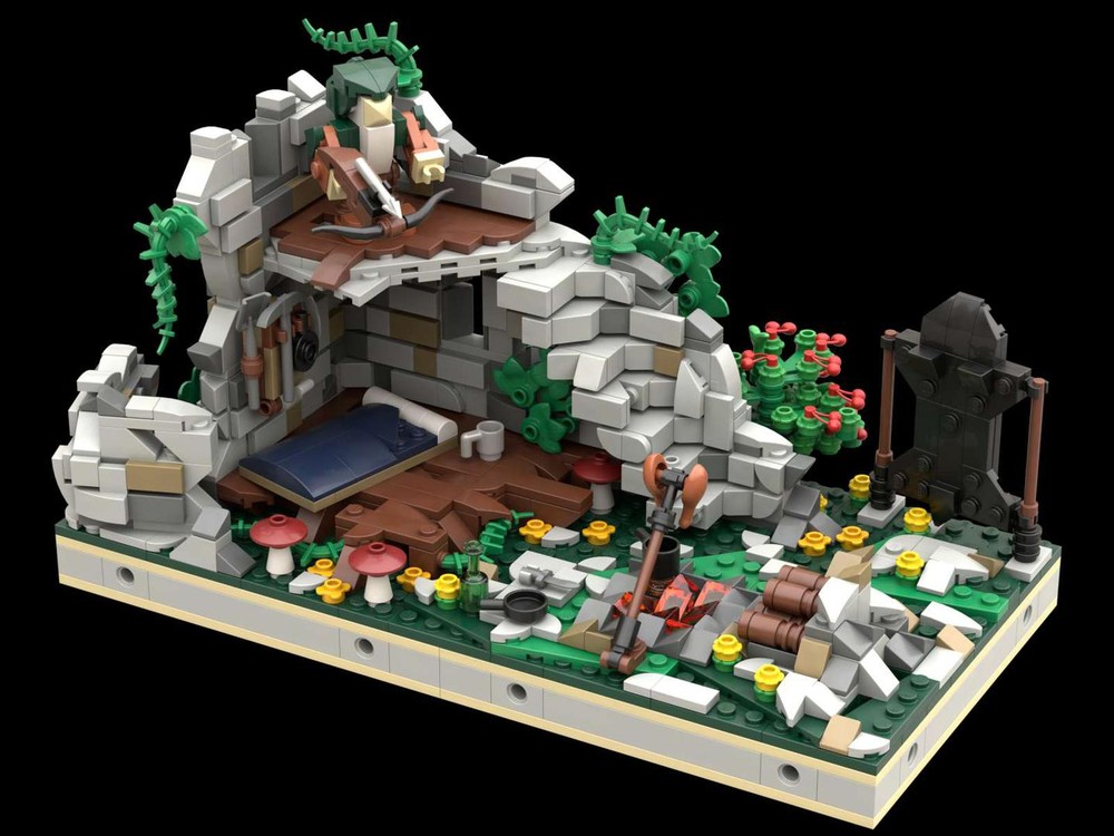 Lego Dwarf hunter at his camp