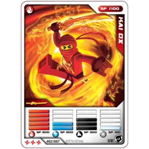 Lego Trading Card, Ninjago Deck #1: 3 - Kai DX - North American Version