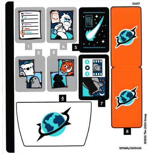 Lego Sticker Sheet for Set 60471-1